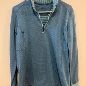 Orvis Light Blue Quarter-Zip Pullover Sweatshirt